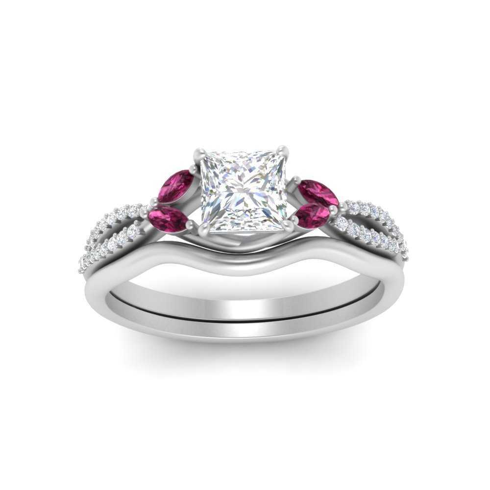 vine-split-band-princess-cut-diamond-wedding-set-with-pink-sapphire-in-white-gold-FDENR3211PRGSADRPIANGLE3-NL-WG