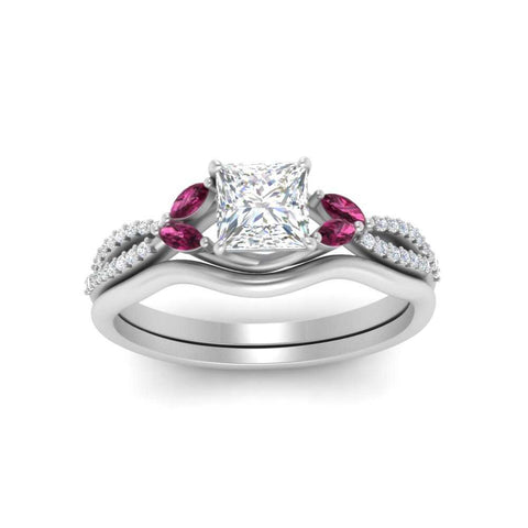 vine-split-band-princess-cut-diamond-wedding-set-with-pink-sapphire-in-white-gold-FDENR3211PRGSADRPIANGLE3-NL-WG