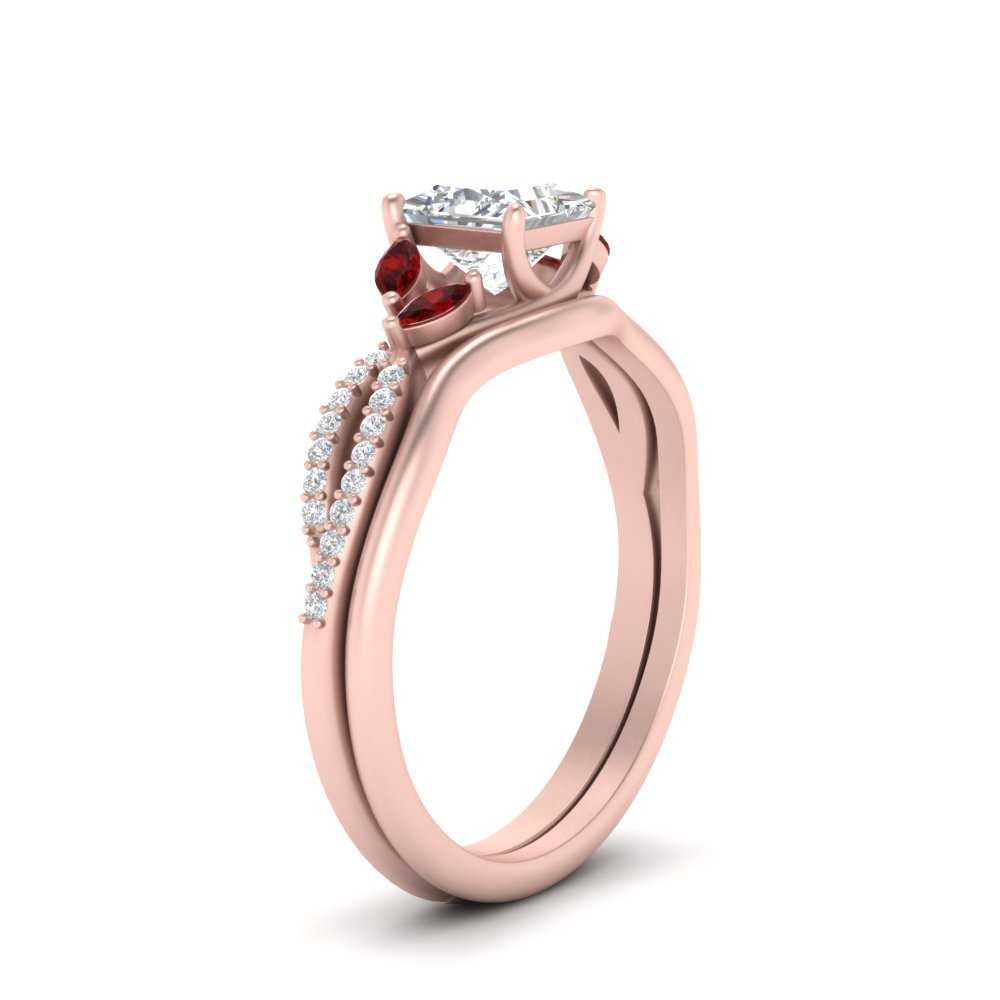 vine-split-band-princess-cut-diamond-wedding-set-with-ruby-in-rose-gold-FDENR3211PRGRUDRANGLE3-NL-RG