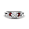 Load image into Gallery viewer, vine-split-band-princess-cut-diamond-wedding-set-with-ruby-in-white-gold-FDENR3211PRGRUDRANGLE3-NL-WG