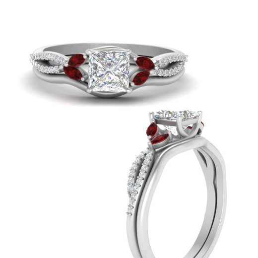 vine-split-band-princess-cut-diamond-wedding-set-with-ruby-in-white-gold-FDENR3211PRGRUDRANGLE3-NL-WG