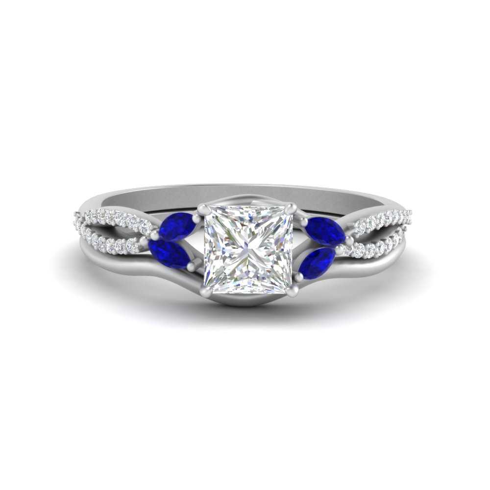 vine-split-band-princess-cut-diamond-wedding-set-with-sapphire-in-white-gold-FDENR3211PRGSABLANGLE3-NL-WG