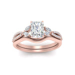 Load image into Gallery viewer, vine-split-band-radiant-cut-diamond-wedding-set-in-rose-gold-FDENR3211RAANGLE3-NL-RG.jpg

