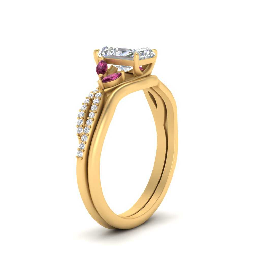 vine-split-band-radiant-cut-diamond-wedding-set-with-pink-sapphire-in-yellow-gold-FDENR3211RAGSADRPIANGLE3-NL-YG.jpg