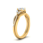 Load image into Gallery viewer, vine-split-band-round-cut-diamond-wedding-set-in-yellow-gold-FDENR3211ROANGLE3-NL-YG.jpg
