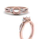 Load image into Gallery viewer, vine-split-band-semi-mount-diamond-wedding-set-in-rose-gold-FDENR3211SMANGLE3-NL-RG.jpg