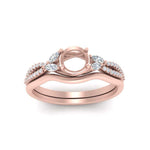Load image into Gallery viewer, vine-split-band-semi-mount-diamond-wedding-set-in-rose-gold-FDENR3211SMANGLE3-NL-RG.jpg