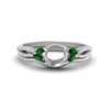 Load image into Gallery viewer, vine-split-band-semi-mount-diamond-wedding-set-with-emerald-in-white-gold-FDENR3211SMGEMGRANGLE3-NL-WG.jpg