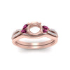Load image into Gallery viewer, vine-split-band-semi-mount-diamond-wedding-set-with-pink-sapphire-in-rose-gold-FDENR3211SMGSADRPIANGLE3-NL-RG.jpg