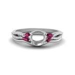 Load image into Gallery viewer, vine-split-band-semi-mount-diamond-wedding-set-with-pink-sapphire-in-white-gold-FDENR3211SMGSADRPIANGLE3-NL-WG.jpg