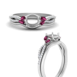 Load image into Gallery viewer, vine-split-band-semi-mount-diamond-wedding-set-with-pink-sapphire-in-white-gold-FDENR3211SMGSADRPIANGLE3-NL-WG.jpg