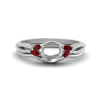 Load image into Gallery viewer, vine-split-band-semi-mount-diamond-wedding-set-with-ruby-in-white-gold-FDENR3211SMGRUDRANGLE3-NL-WG.jpg