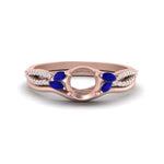 Load image into Gallery viewer, vine-split-band-semi-mount-diamond-wedding-set-with-sapphire-in-rose-gold-FDENR3211SMGSABLANGLE3-NL-RG.jpg