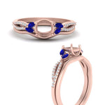 Load image into Gallery viewer, vine-split-band-semi-mount-diamond-wedding-set-with-sapphire-in-rose-gold-FDENR3211SMGSABLANGLE3-NL-RG.jpg