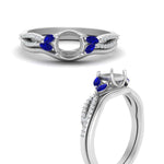 Load image into Gallery viewer, vine-split-band-semi-mount-diamond-wedding-set-with-sapphire-in-white-gold-FDENR3211SMGSABLANGLE3-NL-WG.jpg