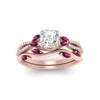 Load image into Gallery viewer, vine-willow-asscher-cut-diamond-ring-with-pink-sapphire-willow-wedding-set-in-rose-gold-FDENR3211ASGSADRPIANGLE3-NL-RG