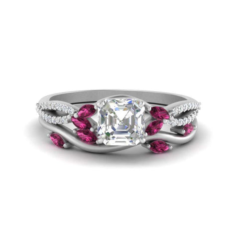 vine-willow-asscher-cut-diamond-ring-with-pink-sapphire-willow-wedding-set-in-white-gold-FDENR3211ASGSADRPIANGLE3-NL-WG