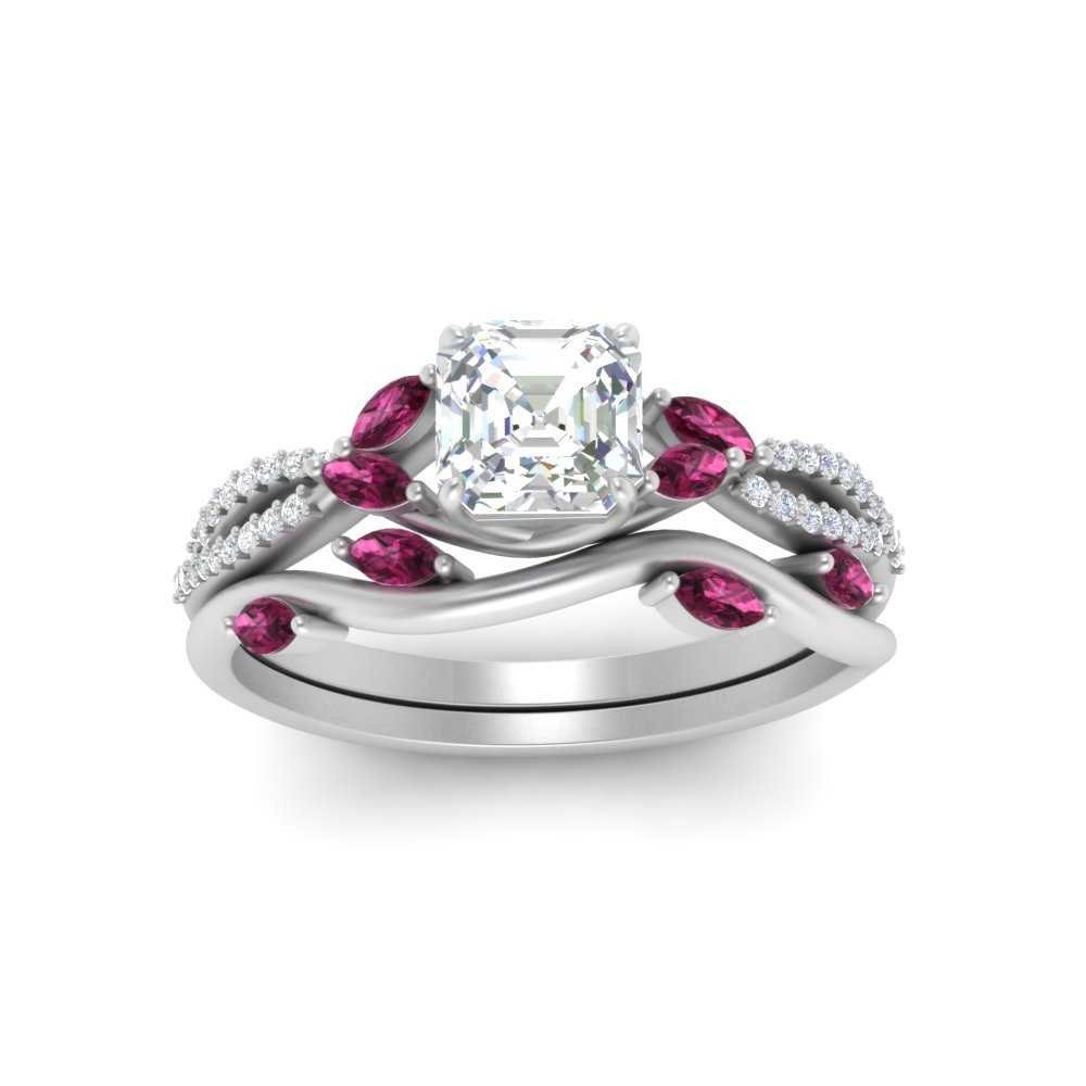 vine-willow-asscher-cut-diamond-ring-with-pink-sapphire-willow-wedding-set-in-white-gold-FDENR3211ASGSADRPIANGLE3-NL-WG