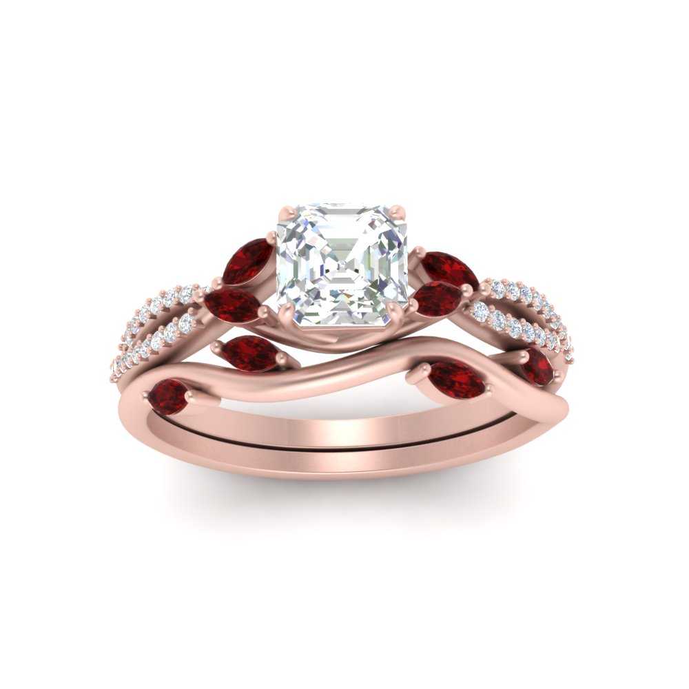 vine-willow-asscher-cut-diamond-ring-with-ruby-willow-wedding-set-in-rose-gold-FDENR3211ASGRUDRANGLE3-NL-RG