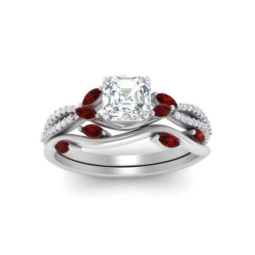 vine-willow-asscher-cut-diamond-ring-with-ruby-willow-wedding-set-in-white-gold-FDENR3211ASGRUDRANGLE3-NL-WG