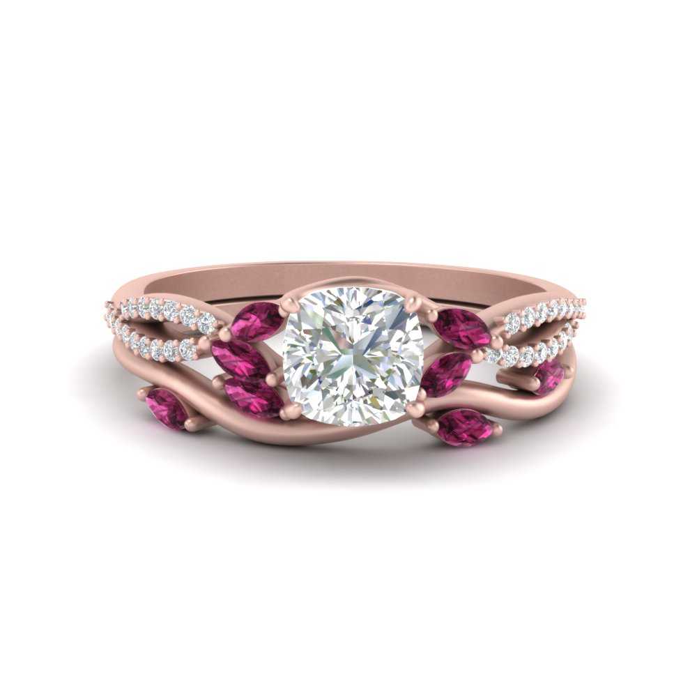 vine-willow-cushion-cut-diamond-ring-with-pink-sapphire-willow-wedding-set-in-rose-gold-FDENR3211CUGSADRPIANGLE3-NL-RG