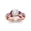 Load image into Gallery viewer, vine-willow-cushion-cut-diamond-ring-with-pink-sapphire-willow-wedding-set-in-rose-gold-FDENR3211CUGSADRPIANGLE3-NL-RG