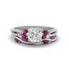 Load image into Gallery viewer, vine-willow-cushion-cut-diamond-ring-with-pink-sapphire-willow-wedding-set-in-white-gold-FDENR3211CUGSADRPIANGLE3-NL-WG