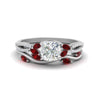 Load image into Gallery viewer, vine-willow-cushion-cut-diamond-ring-with-ruby-willow-wedding-set-in-white-gold-FDENR3211CUGRUDRANGLE3-NL-WG