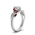 Load image into Gallery viewer, vine-willow-cushion-cut-diamond-ring-with-ruby-willow-wedding-set-in-white-gold-FDENR3211CUGRUDRANGLE3-NL-WG
