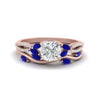 Load image into Gallery viewer, vine-willow-cushion-cut-diamond-ring-with-sapphire-willow-wedding-set-in-rose-gold-FDENR3211CUGSABLANGLE3-NL-RG
