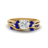 Load image into Gallery viewer, vine-willow-cushion-cut-diamond-ring-with-sapphire-willow-wedding-set-in-yellow-gold-FDENR3211CUGSABLANGLE3-NL-YG