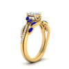 Load image into Gallery viewer, vine-willow-cushion-cut-diamond-ring-with-sapphire-willow-wedding-set-in-yellow-gold-FDENR3211CUGSABLANGLE3-NL-YG