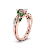 Load image into Gallery viewer, vine-willow-emerald-cut-diamond-ring-with-emerald-willow-wedding-set-in-rose-gold-FDENR3211EMGEMGRANGLE3-NL-RG
