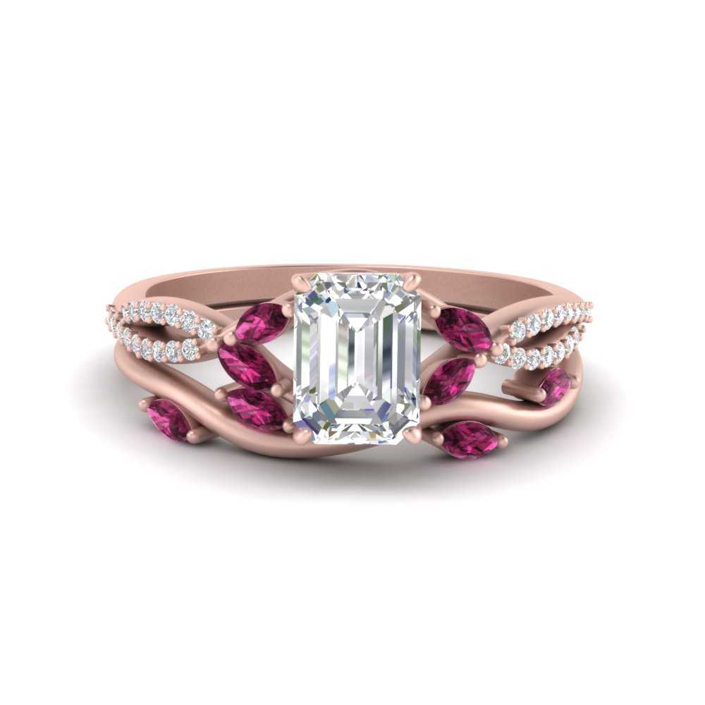 vine-willow-emerald-cut-diamond-ring-with-pink-sapphire-willow-wedding-set-in-rose-gold-FDENR3211EMGSADRPIANGLE3-NL-RG