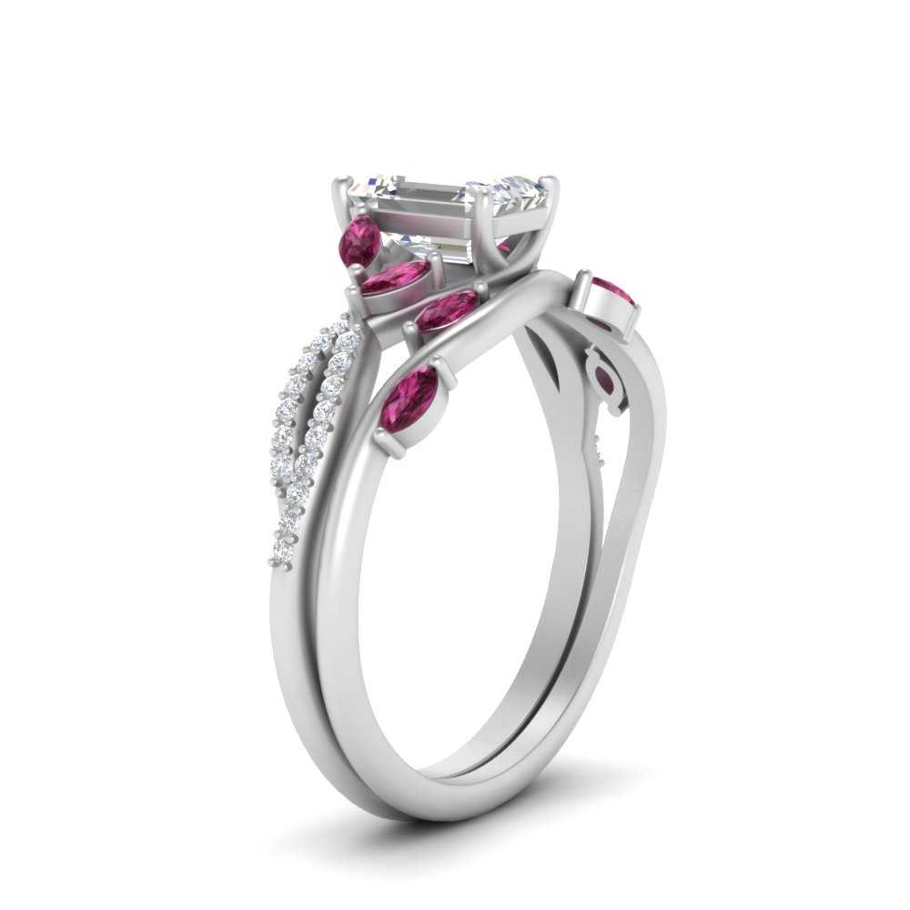vine-willow-emerald-cut-diamond-ring-with-pink-sapphire-willow-wedding-set-in-white-gold-FDENR3211EMGSADRPIANGLE3-NL-WG