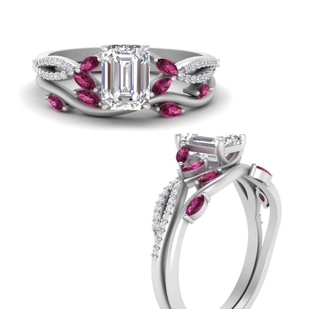 vine-willow-emerald-cut-diamond-ring-with-pink-sapphire-willow-wedding-set-in-white-gold-FDENR3211EMGSADRPIANGLE3-NL-WG