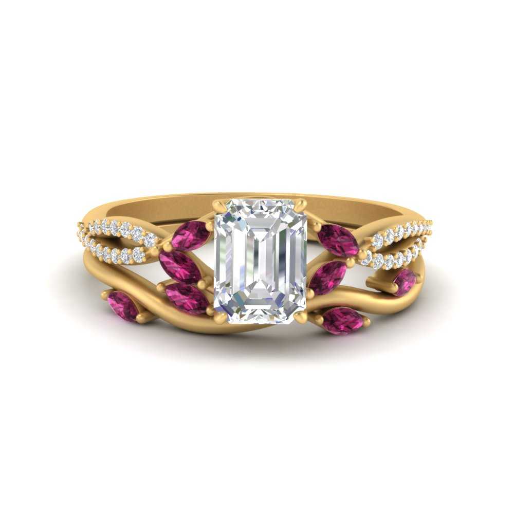 vine-willow-emerald-cut-diamond-ring-with-pink-sapphire-willow-wedding-set-in-yellow-gold-FDENR3211EMGSADRPIANGLE3-NL-YG