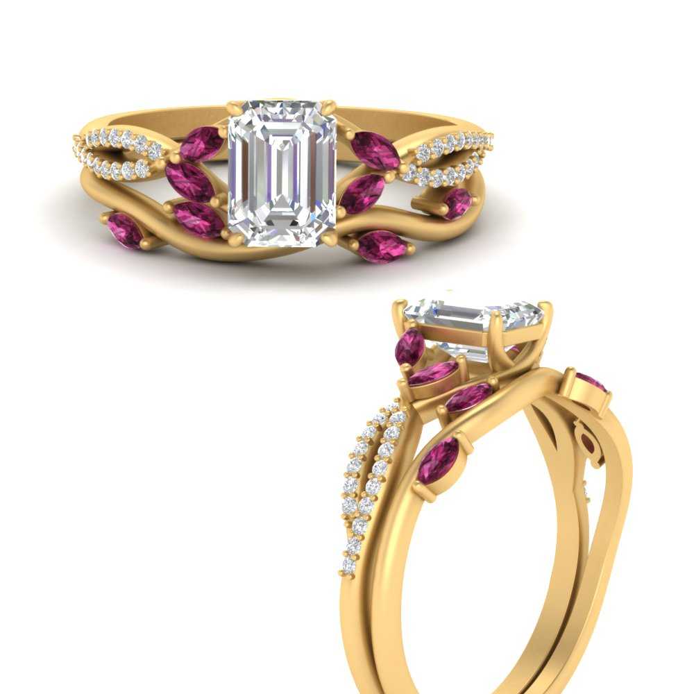 vine-willow-emerald-cut-diamond-ring-with-pink-sapphire-willow-wedding-set-in-yellow-gold-FDENR3211EMGSADRPIANGLE3-NL-YG