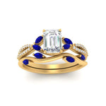 Load image into Gallery viewer, vine-willow-emerald-cut-diamond-ring-with-sapphire-willow-wedding-set-in-yellow-gold-FDENR3211EMGSABLANGLE3-NL-YG
