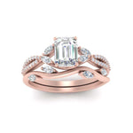 Load image into Gallery viewer, vine-willow-emerald-cut-diamond-ring-with-willow-wedding-set-in-rose-gold-FDENR3211EMANGLE3-NL-RG