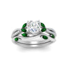 Load image into Gallery viewer, vine-willow-heart-shaped-diamond-ring-with-emerald-willow-wedding-set-in-white-gold-FDENR3211HTGEMGRANGLE3-NL-WG