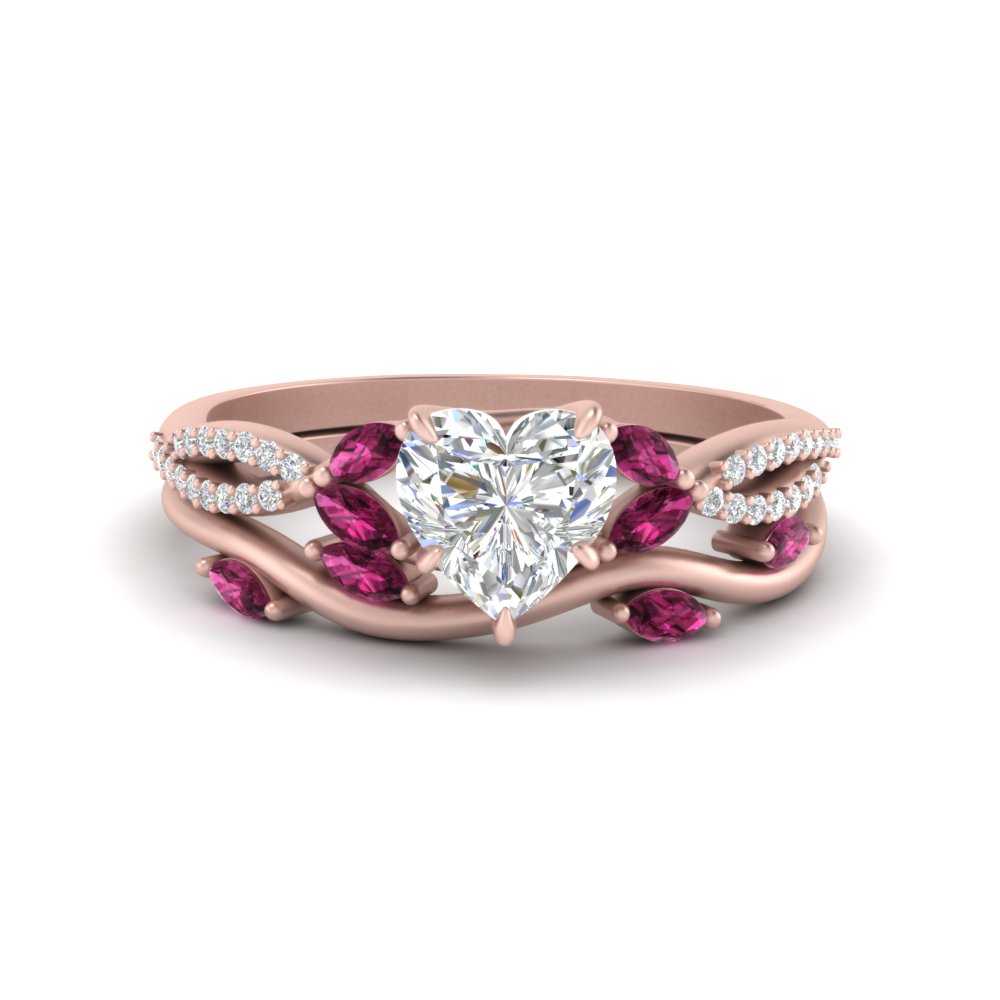 vine-willow-heart-shaped-diamond-ring-with-pink-sapphire-willow-wedding-set-in-rose-gold-FDENR3211HTGSADRPIANGLE3-NL-RG