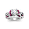 Load image into Gallery viewer, vine-willow-heart-shaped-diamond-ring-with-pink-sapphire-willow-wedding-set-in-white-gold-FDENR3211HTGSADRPIANGLE3-NL-WG