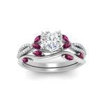 Load image into Gallery viewer, vine-willow-heart-shaped-diamond-ring-with-pink-sapphire-willow-wedding-set-in-white-gold-FDENR3211HTGSADRPIANGLE3-NL-WG
