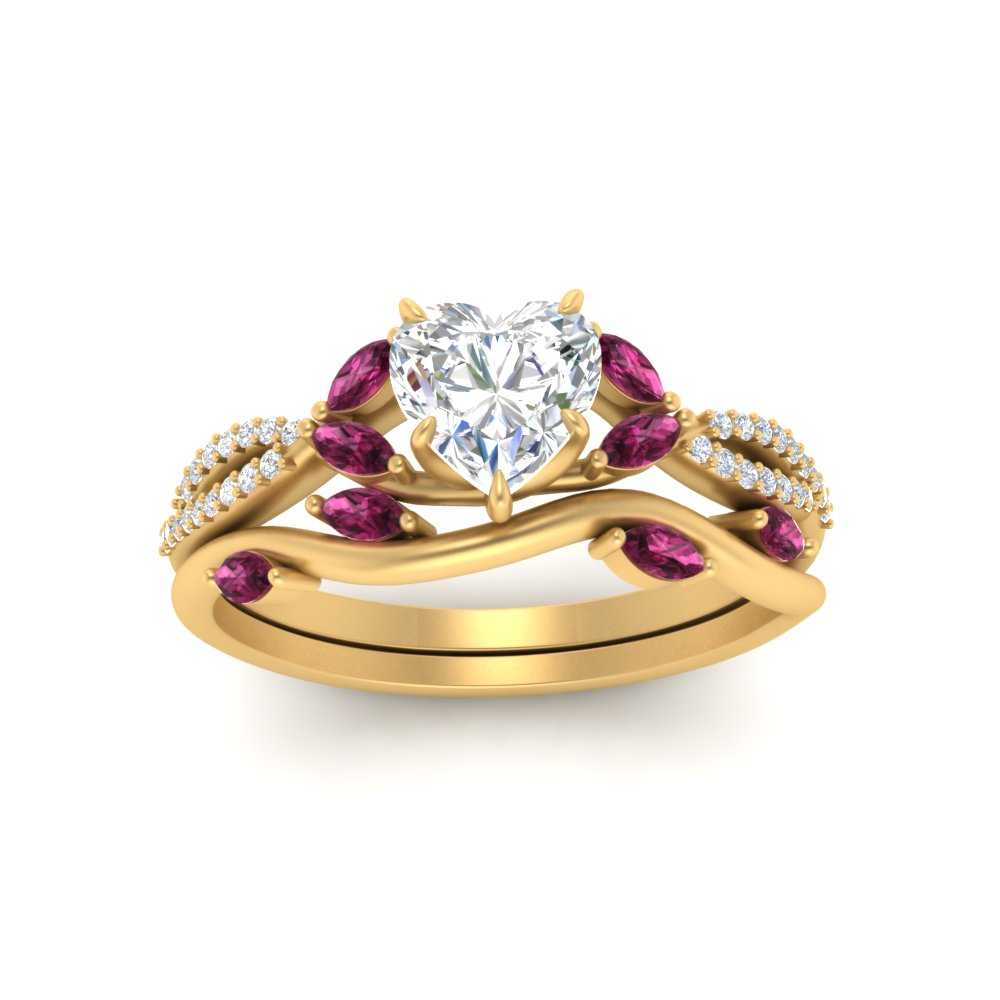 vine-willow-heart-shaped-diamond-ring-with-pink-sapphire-willow-wedding-set-in-yellow-gold-FDENR3211HTGSADRPIANGLE3-NL-YG