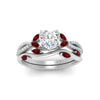 Load image into Gallery viewer, vine-willow-heart-shaped-diamond-ring-with-ruby-willow-wedding-set-in-white-gold-FDENR3211HTGRUDRANGLE3-NL-WG