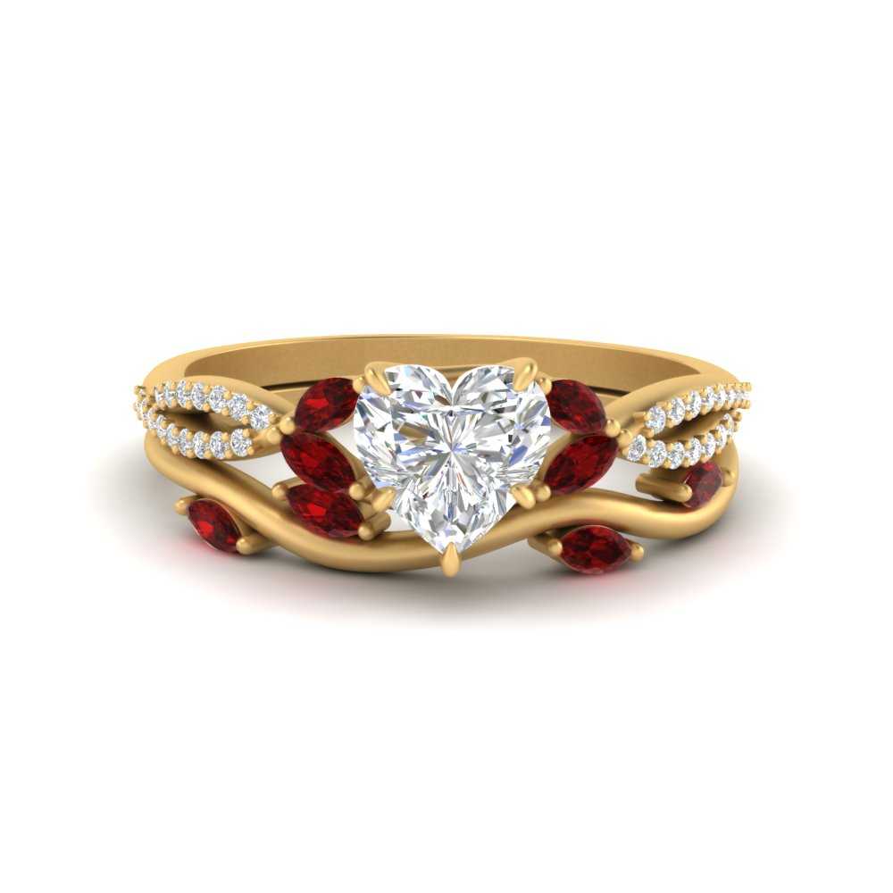 vine-willow-heart-shaped-diamond-ring-with-ruby-willow-wedding-set-in-yellow-gold-FDENR3211HTGRUDRANGLE3-NL-YG