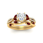 Load image into Gallery viewer, vine-willow-heart-shaped-diamond-ring-with-ruby-willow-wedding-set-in-yellow-gold-FDENR3211HTGRUDRANGLE3-NL-YG
