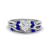 Load image into Gallery viewer, vine-willow-heart-shaped-diamond-ring-with-sapphire-willow-wedding-set-in-white-gold-FDENR3211HTGSABLANGLE3-NL-WG