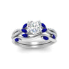 Load image into Gallery viewer, vine-willow-heart-shaped-diamond-ring-with-sapphire-willow-wedding-set-in-white-gold-FDENR3211HTGSABLANGLE3-NL-WG
